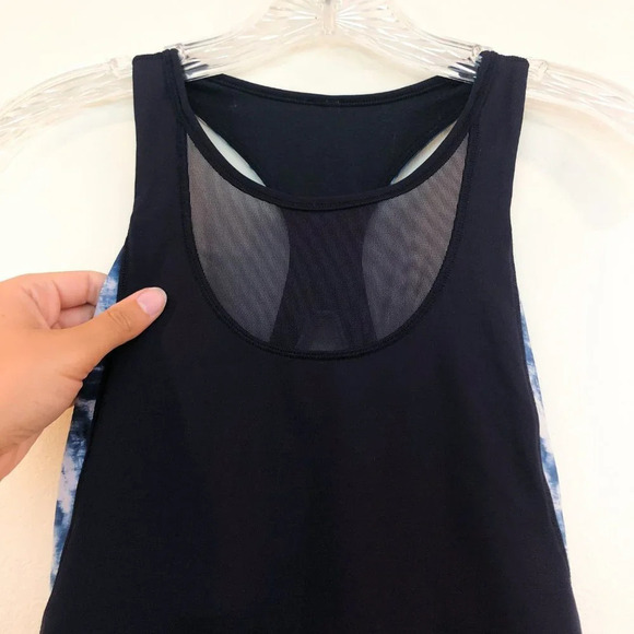 Lululemon Blue Printed Strappy Racerback Tank 4 - Picture 5 of 7